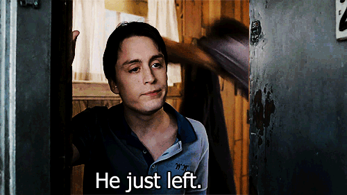 he just left